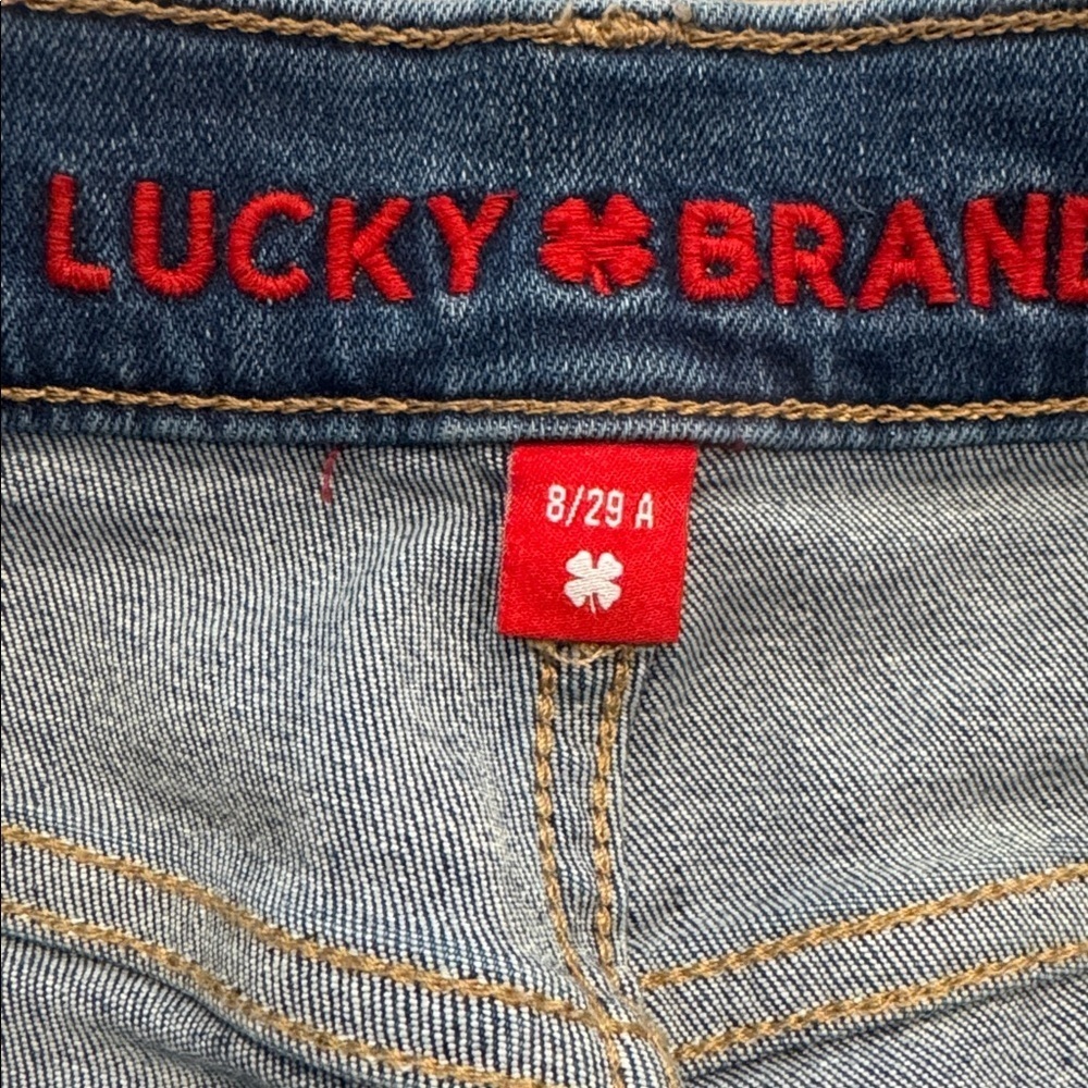 Lucky Brand Women's Distressed Light Blue Cropped Jeans - Picture 4 of 5